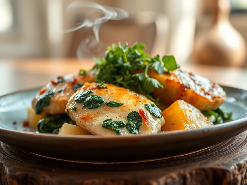 chicken spinach and potato recipes